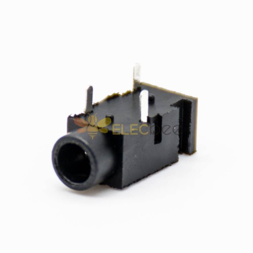 DC Connectors 3.5mm High Current Unshiled Female Jack Through Hole Right Angle Solder Lug Black