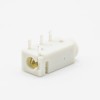 電源接口插座塑料白色母頭插孔彎式貼片焊接不帶屏蔽DC連接器