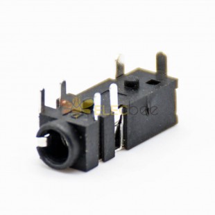 DC母座塑料插孔黑色貼片焊接彎式不帶屏蔽電源連接器