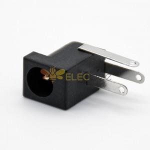 三腳DC插座公電源連接器2.0*6.4插孔貼片焊接彎式不帶屏蔽