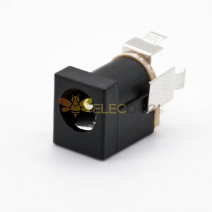 Conector de conector de alimentación de CC macho a través de agujero sin shiled 5.5 * 2.0mm soldadura Lug 180o