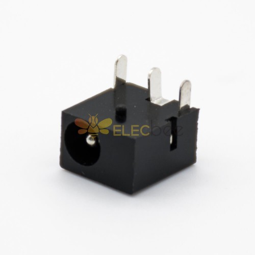 DC Power Jack Male Connector Through Hole 3.8*1.5 Solder Lug Unshiled Right