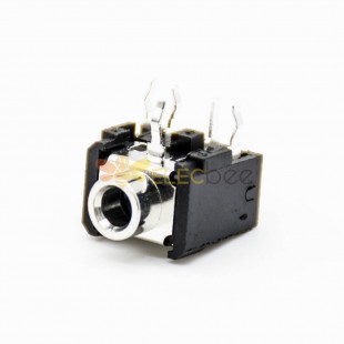 DC Power Jack Through Hole Solder Lug Unshiled DC Power Connector Right Angle Plastic