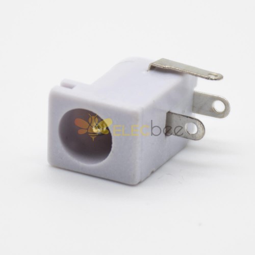 DC Power Socket Connector Mâle Jack Through Hole Solder Lug Unshiled 5.5 \'2.0mm Angle droit