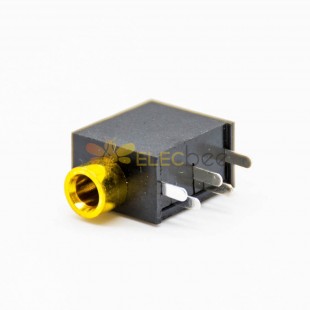 DC Power Socket Connector Right Angle Femelle Through Hole Unshiled Solder Lug