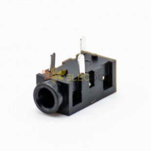 dc插座接口电源连接器不带屏蔽塑料黑色母插座插孔贴片焊接弯式