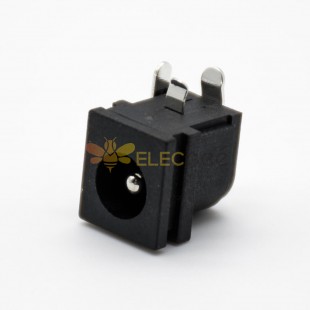 DC直流電源插座公不帶屏蔽插孔貼片焊接彎式連接器