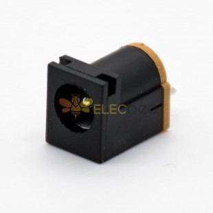 DC Power Supply Male Jack Socket Through Hole Solder Lug Straight Unshiled Connector