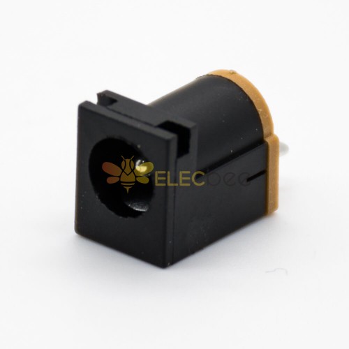 DC Power Supply Male Jack Socket Through Hole Solder Lug Straight Unshiled Connector