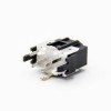 DC Power Supply Socket Conector 180 Grau Ângulo através buraco solder solder opera lug feminino Jack Black Plastic