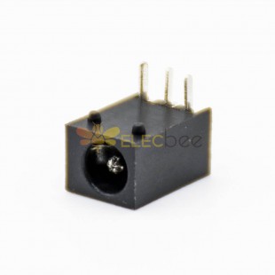 插座电源接口公座DC贴片焊接塑料弯式黑色插孔