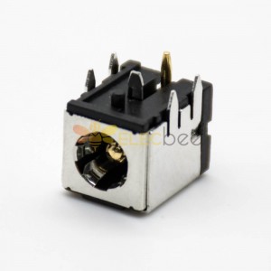 Metal In Electrical Socket Male Jack Through Hole Solder Lug Right Angle Shiled DC Power Connector