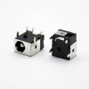 DC Power Socket Metal Box Through Hole Solder Lug 5.5*2.1mm Shiled Right Angle Male Jack Connector