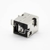 金屬DC插座貼板5.5*2.1mm公頭帶屏蔽貼片焊接水平插座連接器