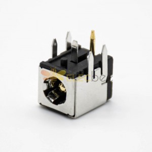 金属DC插座公带屏蔽插孔贴片焊接弯式电源连接器
