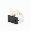 電源連接器塑料白色貼片焊接插孔不帶屏蔽彎式DC母插座