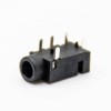 DC电源插座引脚塑料黑色贴片焊接插孔弯式母插座不带屏蔽