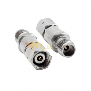 2.4mm Male Plug to 2.4mm Female Jack Coaxial Adapter Straight Stainless Steel Connector 50GHz