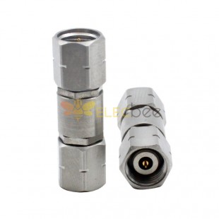 2.4mm Male Plug to 2.4mm Male Plug 50GHz Stainless Steel RF Coaxial Adapter High Performance Connector