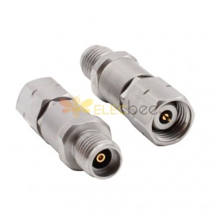 2.4MM Male to 3.5MM Female Coaxial Adapter Connector Stainless Steel 26.5GHZ