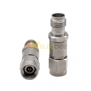 2.92mm Male Plug to 2.4mm Female Jack Coaxial Adapter Stainless Steel High Frequency Connector 40GHz