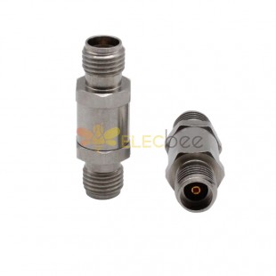 3.5mm Female Jack to 3.5mm Female Jack Coaxial Adapter Stainless Steel 33GHz High Frequency