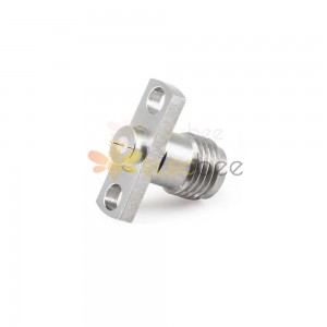 2.92mm Female Connector 2-Hole Flange Mount Stainless Steel 40GHz High Frequency RF Coaxial Connector