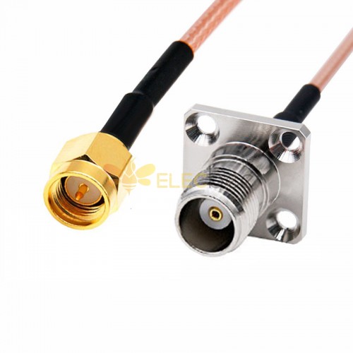 3 Meter SMA Male to TNC Female Jack Four-hole Flange with RG316 RF Jumper Cable