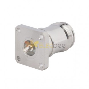 4.3/10 Connector Clamp type Straight Female 4-Hole Flange Solder Cup