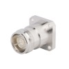 4.3/10 Connector Straight Jack waterproof 4-Hole Flange Through Hole for PCB Mount