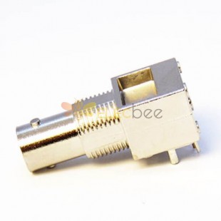 20 peças Conector de anteparo BNC fêmea em ângulo reto para montagem em painel
