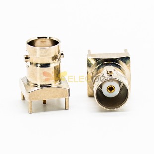BNC Straight Female Connector Through Hole for PCB Mount 75 Ohm