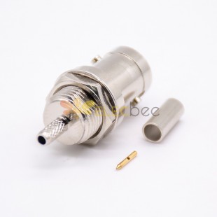 HD-SDI BNC Connector for Cable Female Vertical Type 180 Degree Crimp 75 Ohm