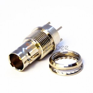 180 Degree HD BNC Bulkhead Panel Mount Connector and Through Hole 75 Ohm