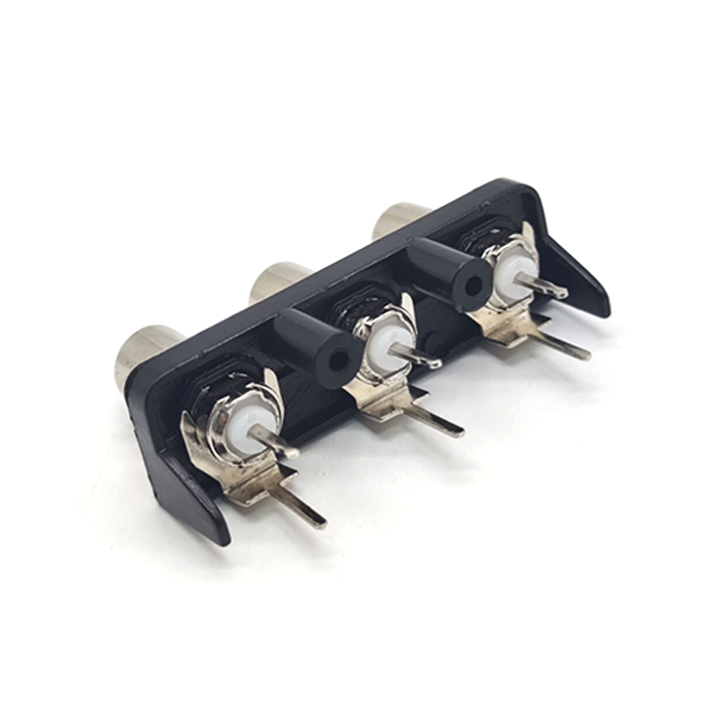 20 connettori BNC femmina 3x1 dritti per montaggio su PCB