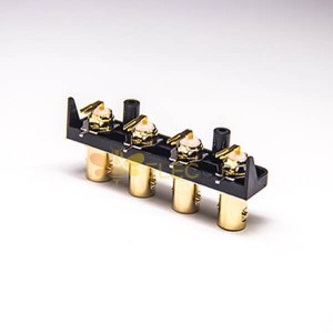 4 buracos BNC Conector Feminino DIP Tipo PCB Monte 90 Graus Gold Plating