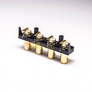 4 Holes BNC Connector Female DIP Type PCB Mount 90 Degree Gold Plating