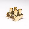 20 adet 4 Delikli BNC Konektörü Sağ Açılı Dişi Delikten PCB dayanağı Altın Kaplama