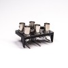 5 Holes BNC Connectors Female Right Angled Through Hole for PCB 75 Ohm