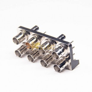 20 pezzi BNC femmina 2X 4 dritto in lega di zinco per montaggio su circuito stampato