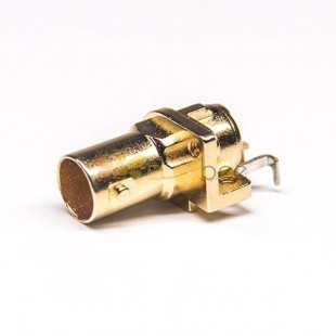 BNC Female Connector PCB Mount Angled DIP Type 75 Ohm