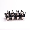 8 Holes BNC Connector Female Right Angled PCB Mount DIP Type 50 Ohm