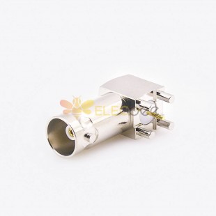 BNC PCB Mount 50Ω Connector Female Right Angle Through Hole