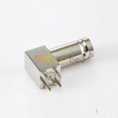 BNC Jack Connector Female Right Angle PCB Mount Through Hole