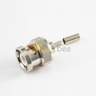 BNC Connector 75Ω Male Straight Cable Mount Crimp For RG174/RG316