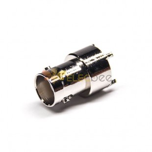 BNC 180 Degree Connector Female Through Hole for PCB Mount 50 Ohm