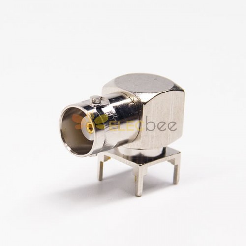 20 шт. BNC 90-градусный разъем-розетка через отверстие для монтажа на печатной плате