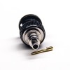 BNC Antenna Connector Straight Male Solder Type with Black Electrophoresis