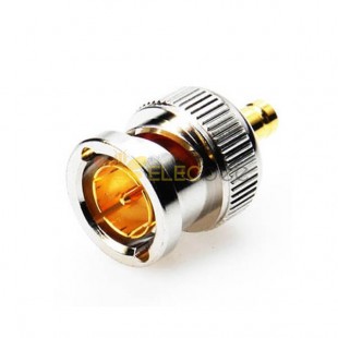 BNC Cable Connector Male 180° Solder Type Vertical Type with Straight Knurl 75 Ohm