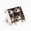 10pcs connecteurs coaxiaux BNC 2 * 2 femelles à 90 degrés trou traversant pour montage sur circuit imprimé